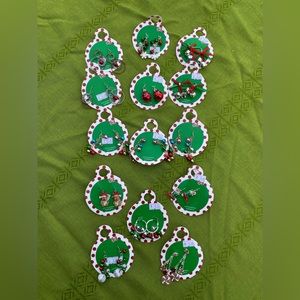 Lot of 14 Christmas Earrings